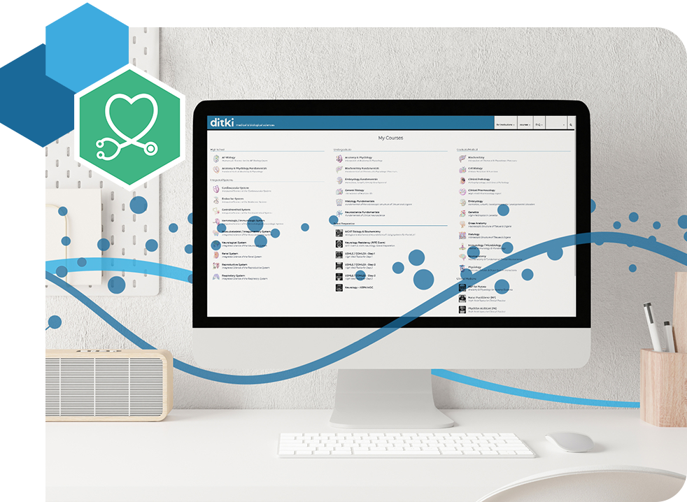 Website Image - Nursing Page - Tab Content Module - Computer Screen With Ditki Platform and TDS Elements - Frame