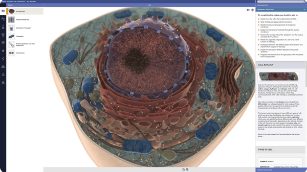 Website Image - Primal Pictures Page - Alternating Content Module - Primal Pictures A&P Cell Biology Screenshot